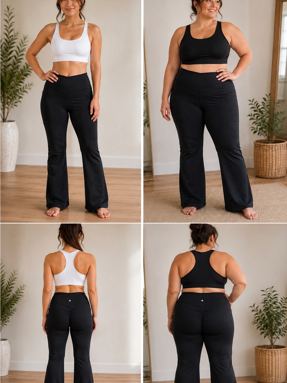 HALARA Black High-Rise Flare Active Pants